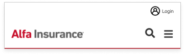 Alfa Insurance Website Header Example